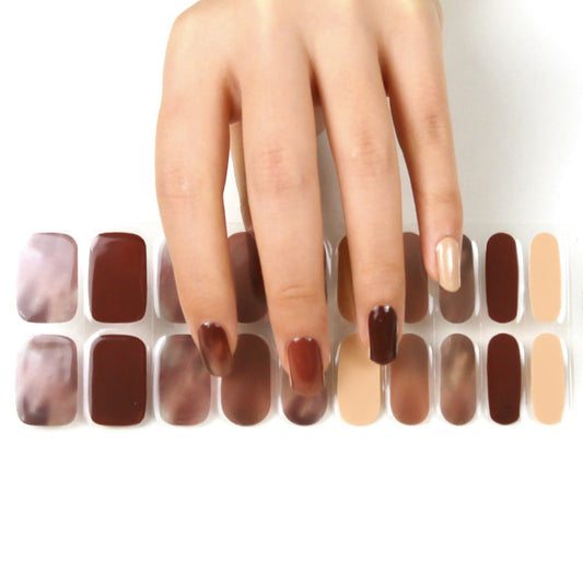 Clear Jelly Stamper Gel-ly Wraps - Brown Marble Pattern (016)