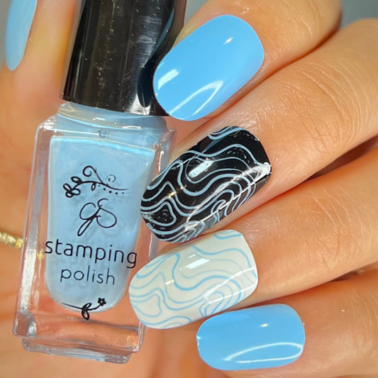 #127 - Baby's Got Blue Eyes - Nail Art Stamping Color (5 Free Formula)