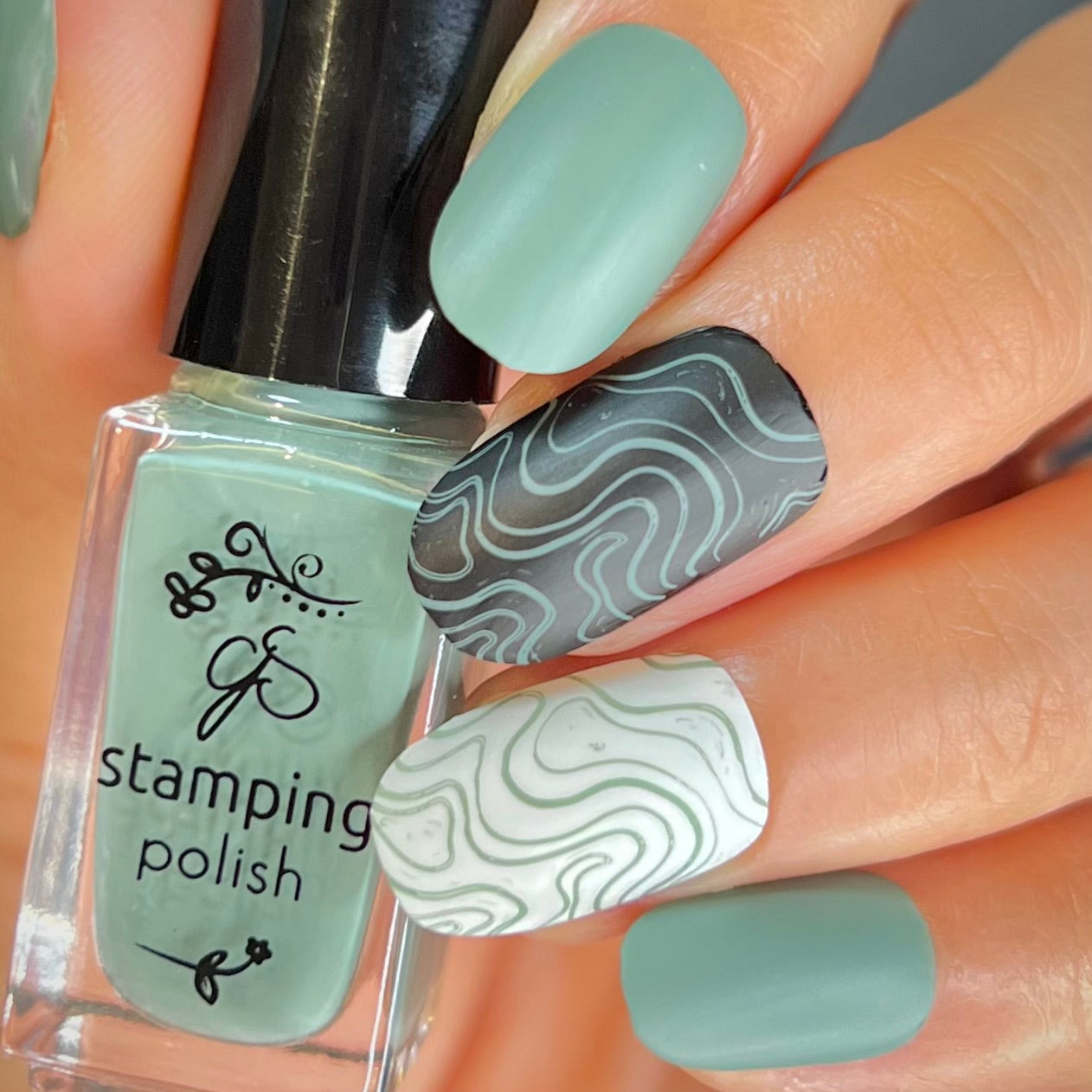 #137 - Winter Sage - Nail Art Stamping Color (5 Free Formula)
