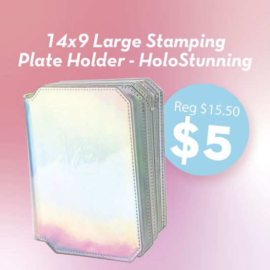 Large Stamping Plate Holder - HoloStunning (7 Colors Available)