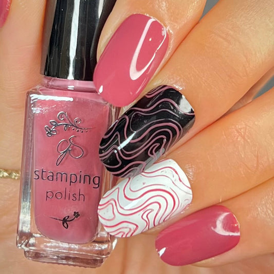 #160 Raspberry Ripple - Nail Art Stamping Color (5 Free Formula)