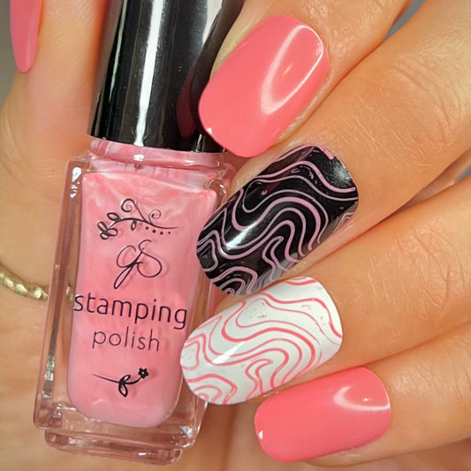 #164 Almost Salmon - Nail Art Stamping Color (5 Free Formula)