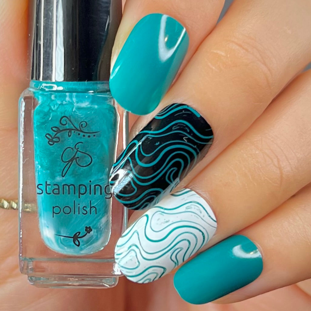 #186 Floatin' In The Reef - Nail Art Stamping Color (5 Free Formula)
