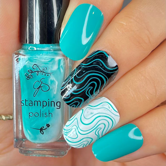 #187 Surfs Up! - Nail Art Stamping Color (5 Free Formula)