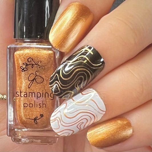 #196 Shimmery Bronze - Nail Art Stamping Color (5 Free Formula)