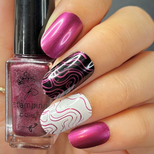 #199 Shimmering Shiraz - Nail Art Stamping Color (5 Free Formula)