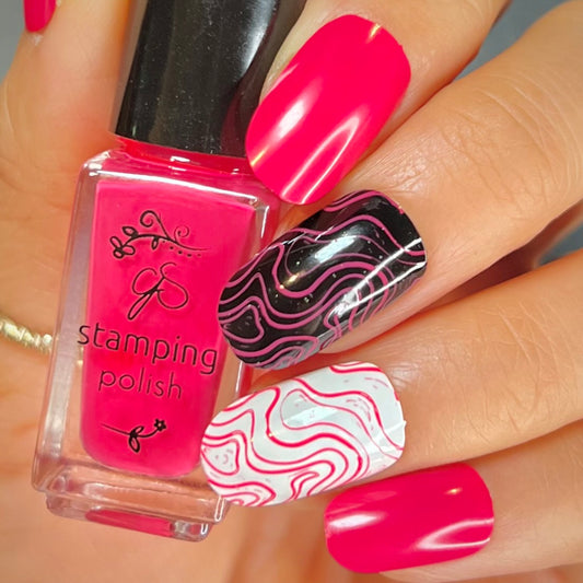 #208 Fuchsia Sprinkle - Nail Art Stamping Color (5 Free Formula)
