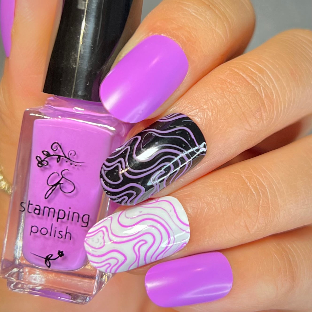#211 Purple Dino - Nail Art Stamping Color (5 Free Formula)