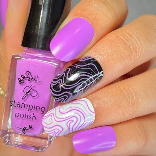 #211 Purple Dino - Nail Art Stamping Color (5 Free Formula)