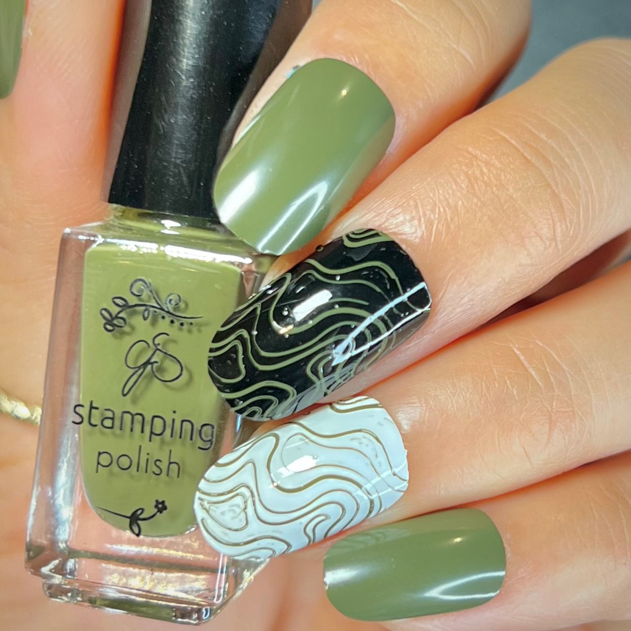 #217 Army Green - Nail Art Stamping Color (5 Free Formula)