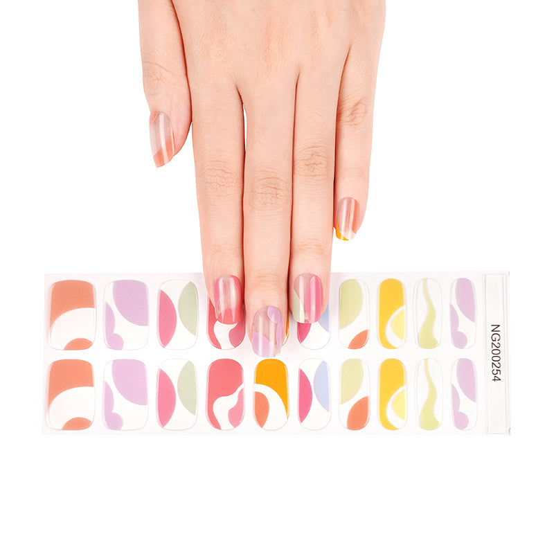 Clear Jelly Stamper Gel-ly Wraps - Multi-Color Abstract Pattern (254)