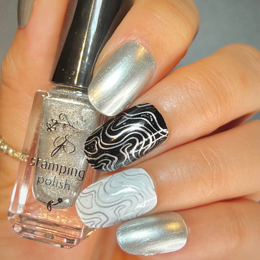 #45 Molten Alloy - Nail Art Stamping Color (5 Free Formula)