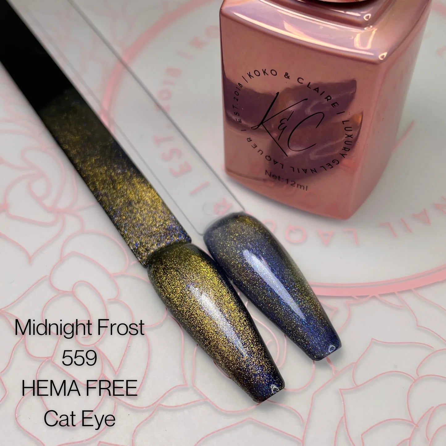 0559 Midnight Frost (Cat-eye, Hema-free) - KoKo & Claire Gel Polish