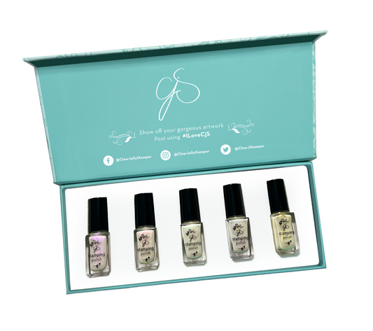 Nail Art Stamping Color Kit - Angelic Tint (5 Colors)
