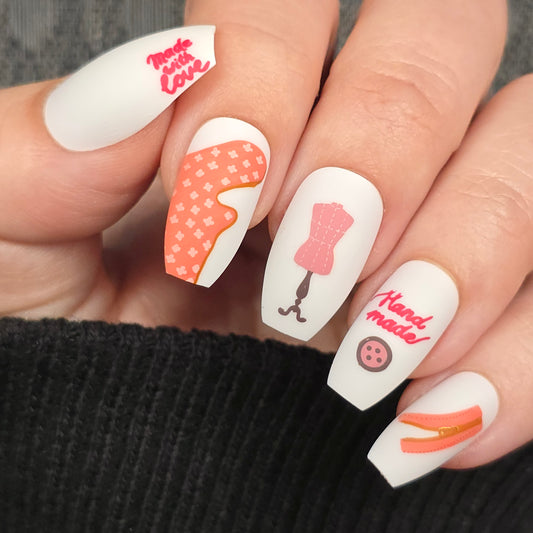 Made with Love (CjS-399) Etched Nail Art Stamping Plate