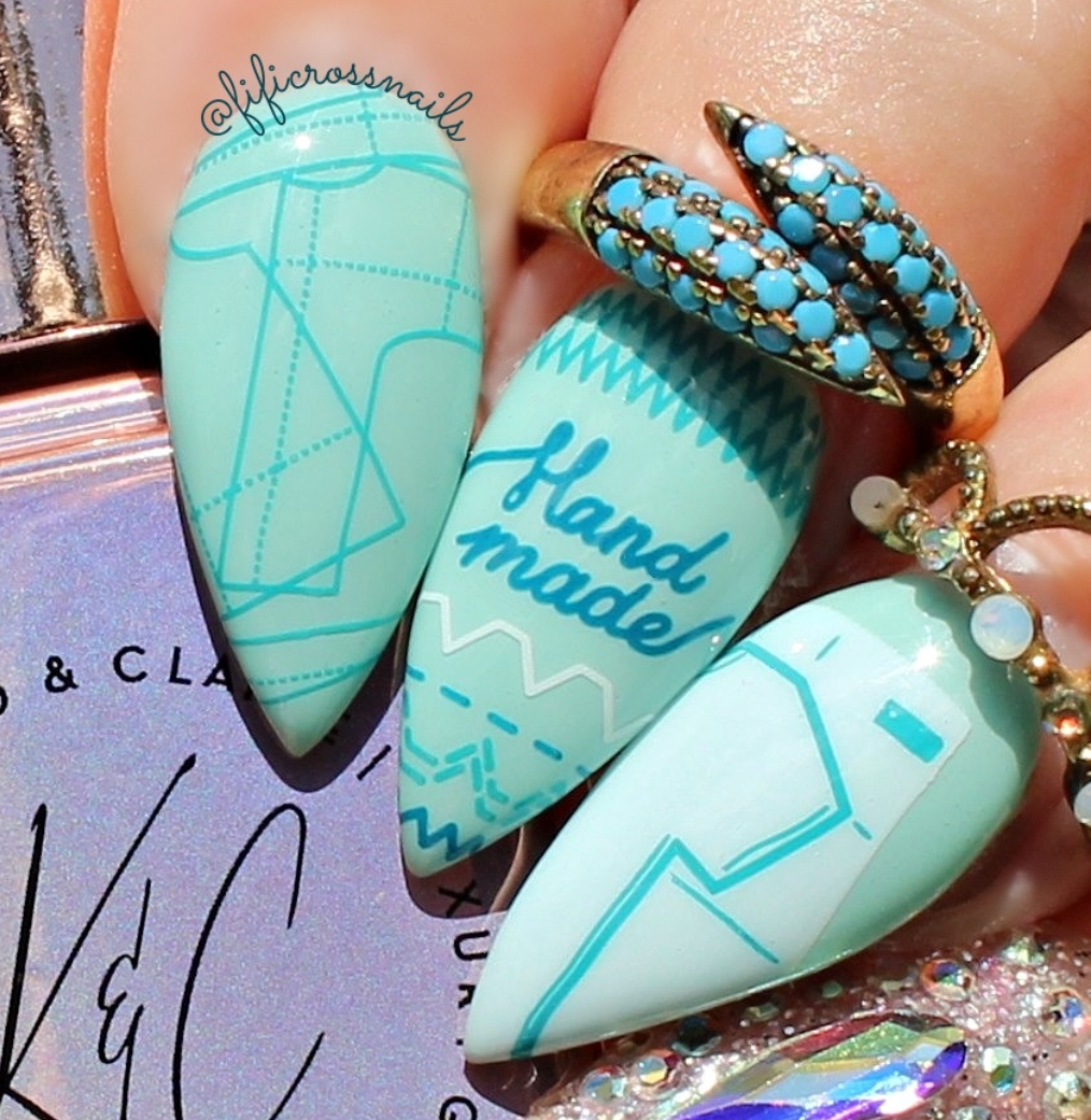 Made with Love (CjS-399) Etched Nail Art Stamping Plate