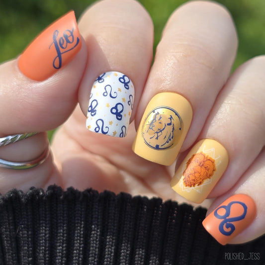 Leo (CjSZ-06) Etched Nail Art Stamping Plate