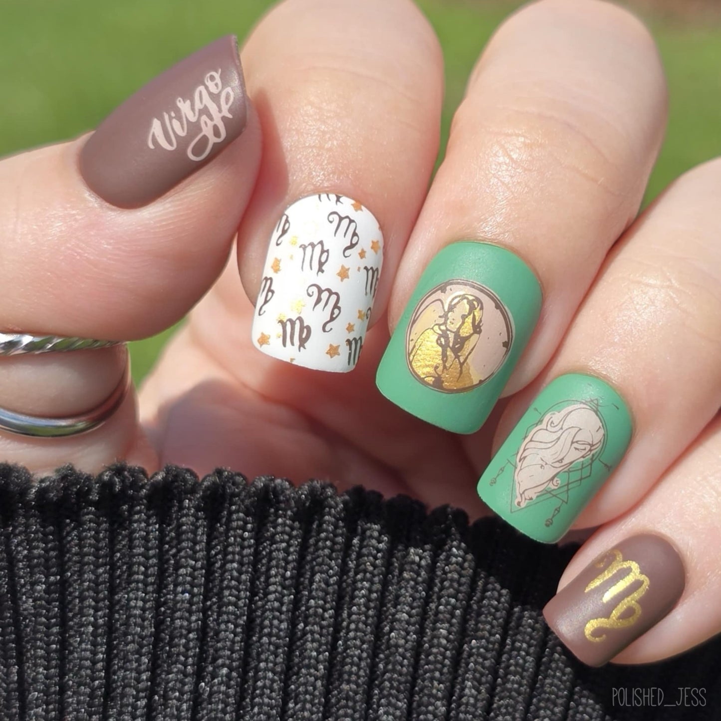 Virgo (CjSZ-07) Etched Nail Art Stamping Plate