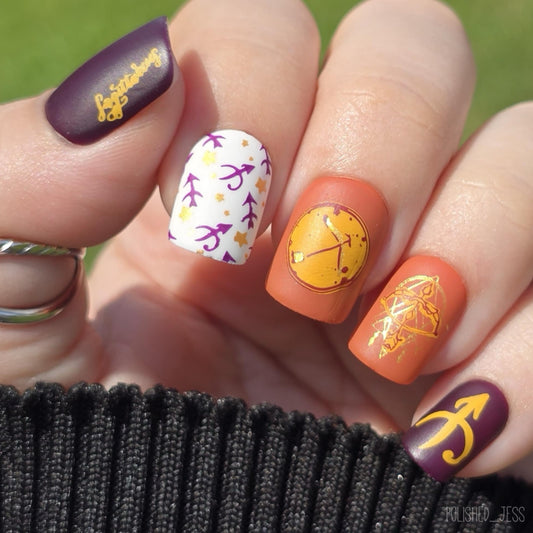Sagittarius (CjSZ-10) Etched Nail Art Stamping Plate