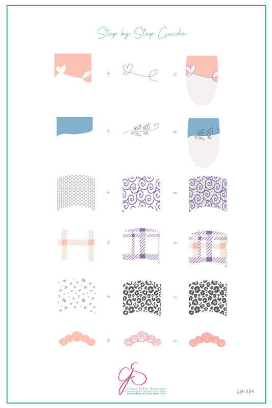 French Mani Mini (CjS-246) Etched Nail Art Stamping Plate