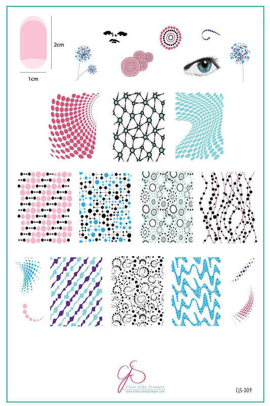 layered-nail-art-stamping-plate-inspo-card-with-colorful-abstract-designs-of-full-coverage-dots-swirls-and-faces