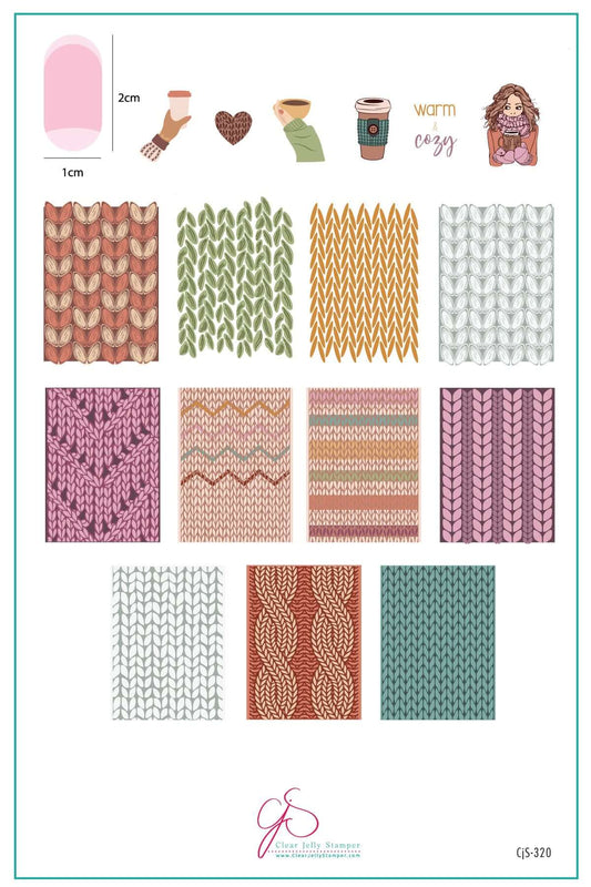 layered-nail-art-layered-stamping-plate-inspo-card-with-colorful-designs-of-sweater-patterns-knitting-and-coffee-cups