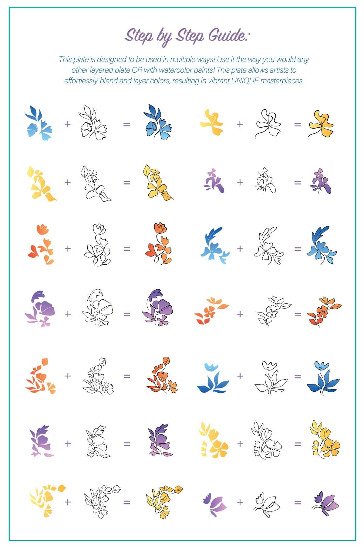 layered-nail-art-stamping-plate-how-to-card-with-colourful-floral-designs