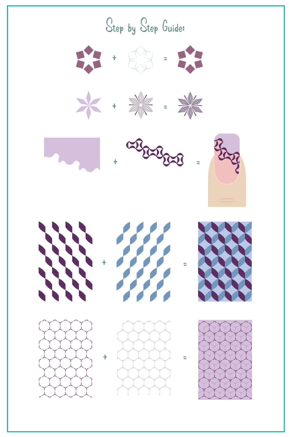 layered-nail-art-stamping-plate-how-to-card-with-full-coverage-geometric-patterns-and-shapes