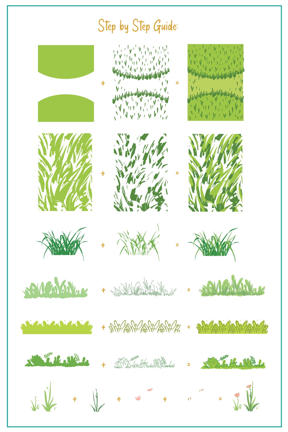 layered-nail-art-stamping-plate-how-to-card-with-grass-designs-butterfly-and-words-for-nail-art