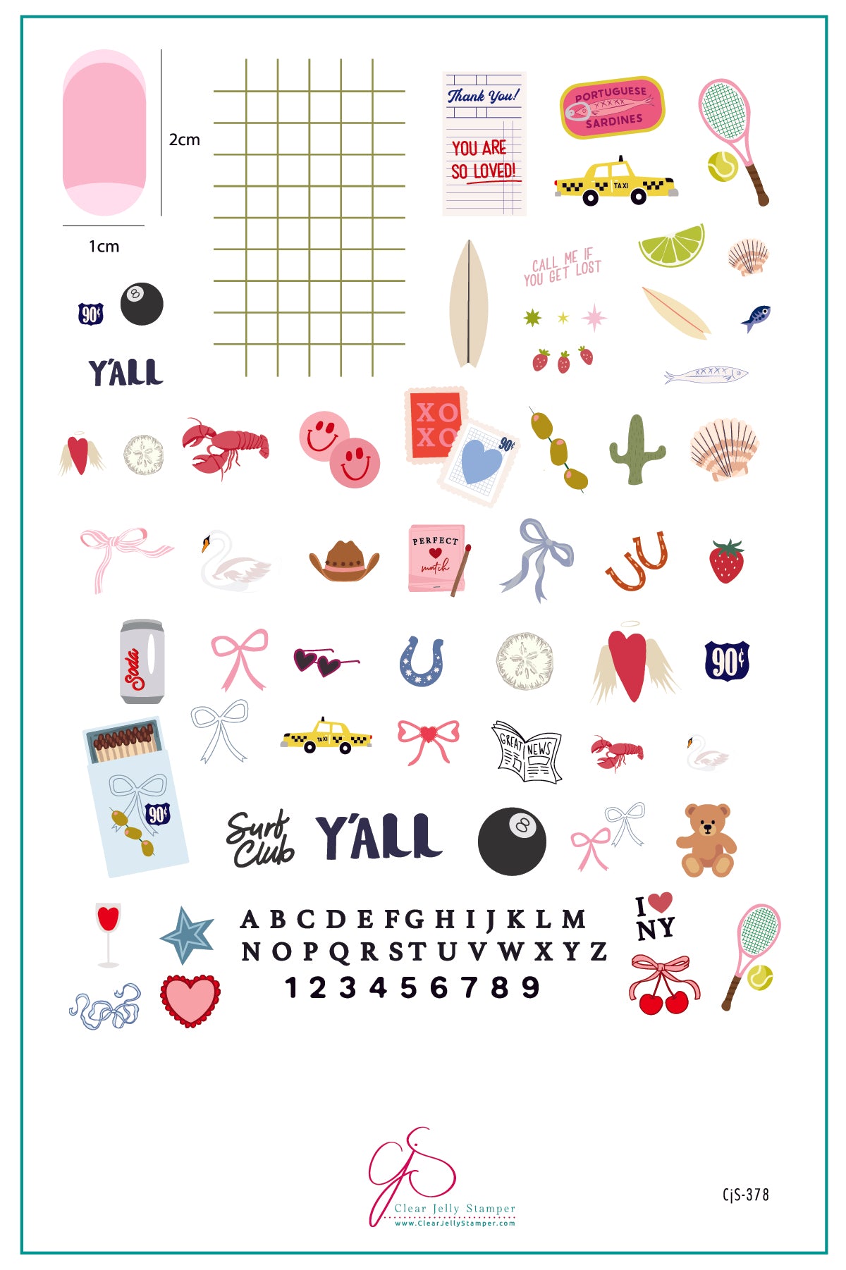 Call Me If You Get Lost (CjS-378) Etched Nail Art Stamping Plate