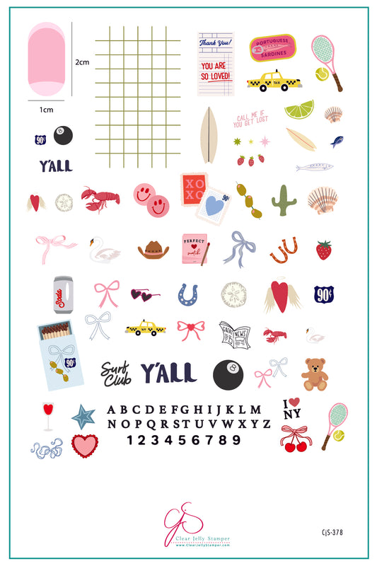 Call Me If You Get Lost (CjS-378) Etched Nail Art Stamping Plate