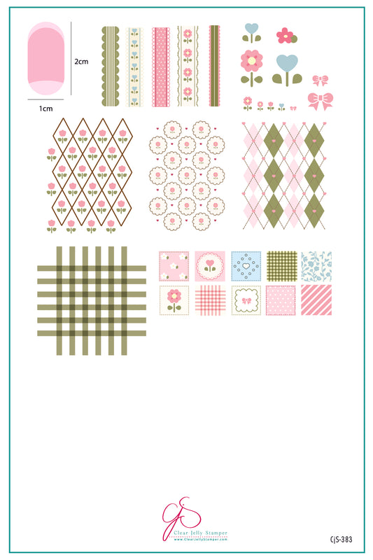 Cozy Corner (CjS-383) Etched Nail Art Stamping Plate