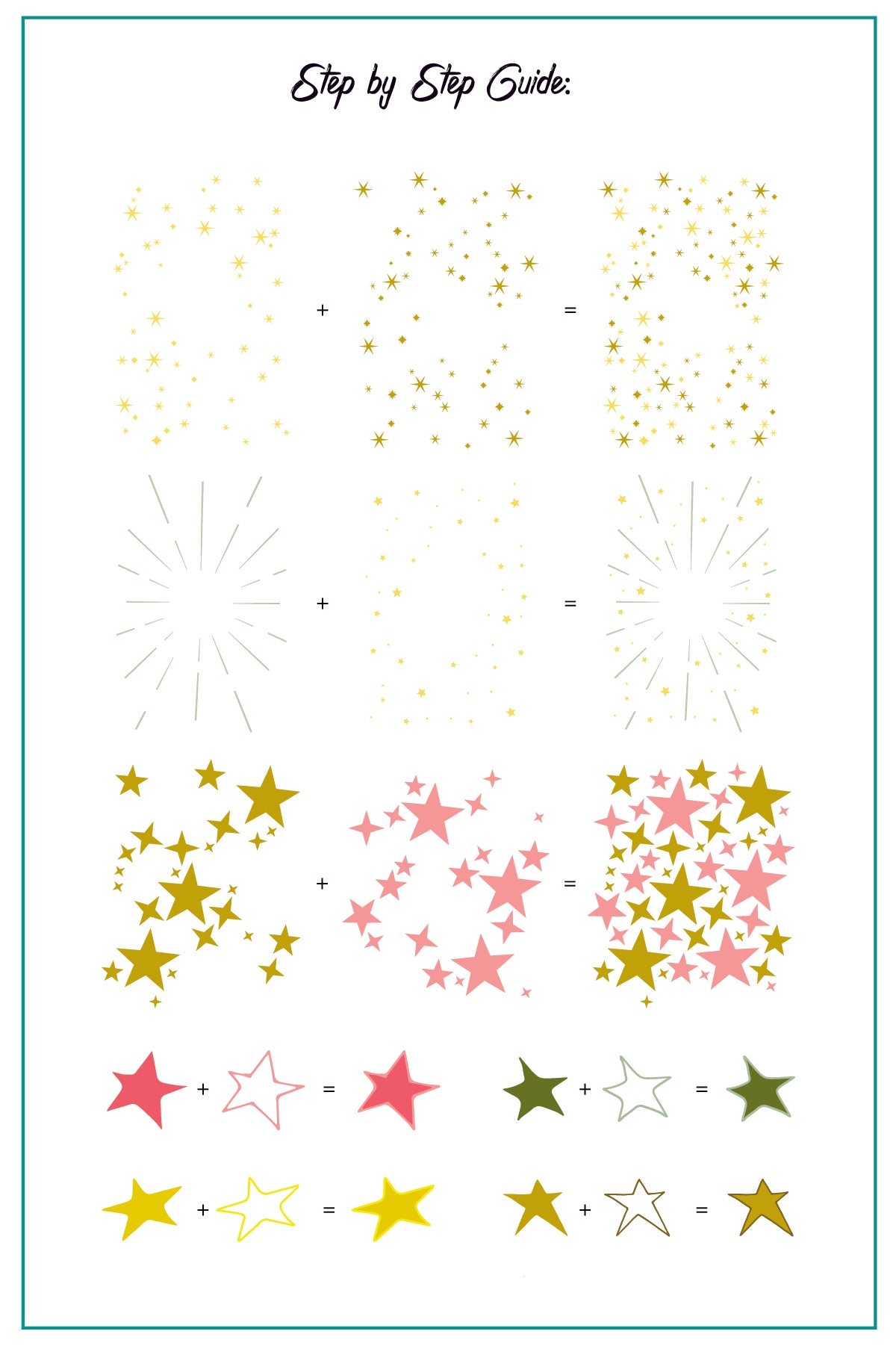 Twinkle Twinkle (CjS-384) Etched Nail Art Stamping Plate