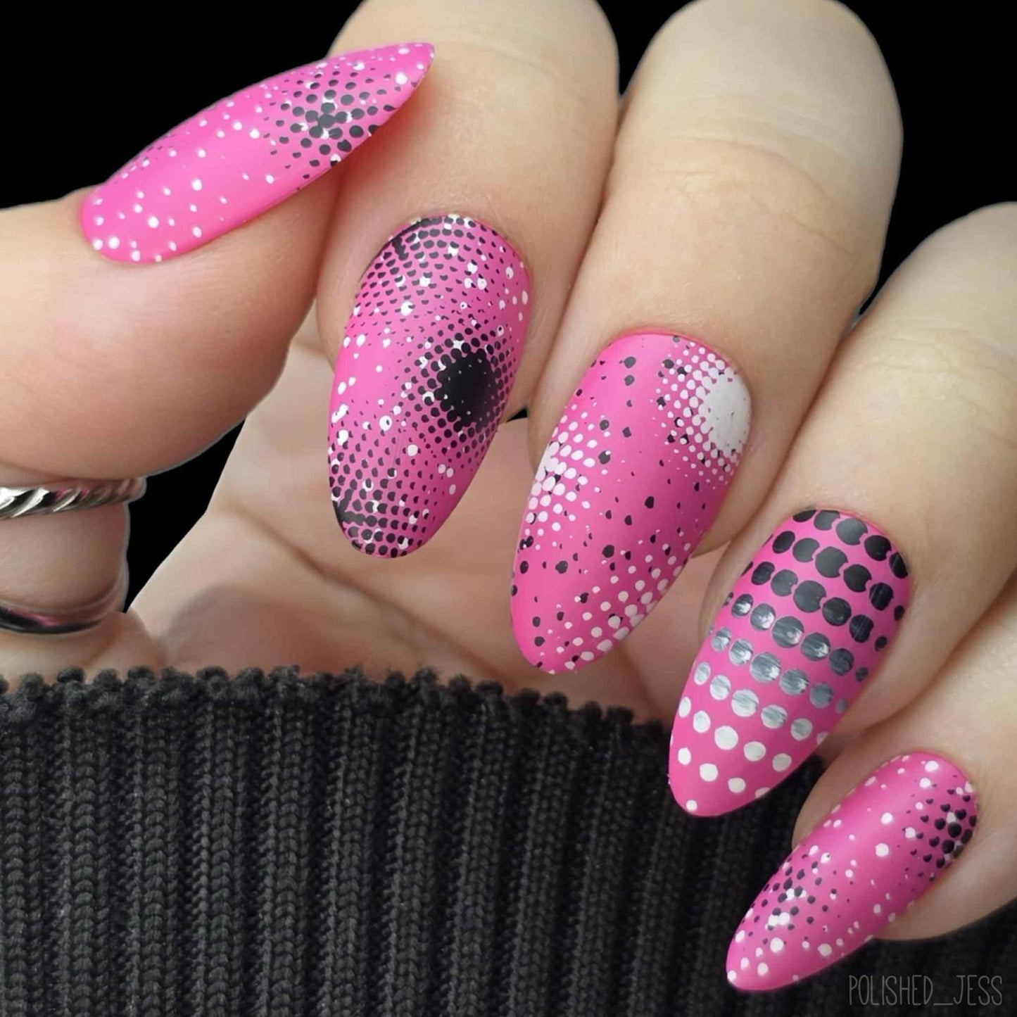 Confetti Chic (CjS-393) Etched Nail Art Stamping Plate