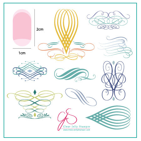 Victorian Flourish (CjS-46) Etched Nail Art Stamping Plate