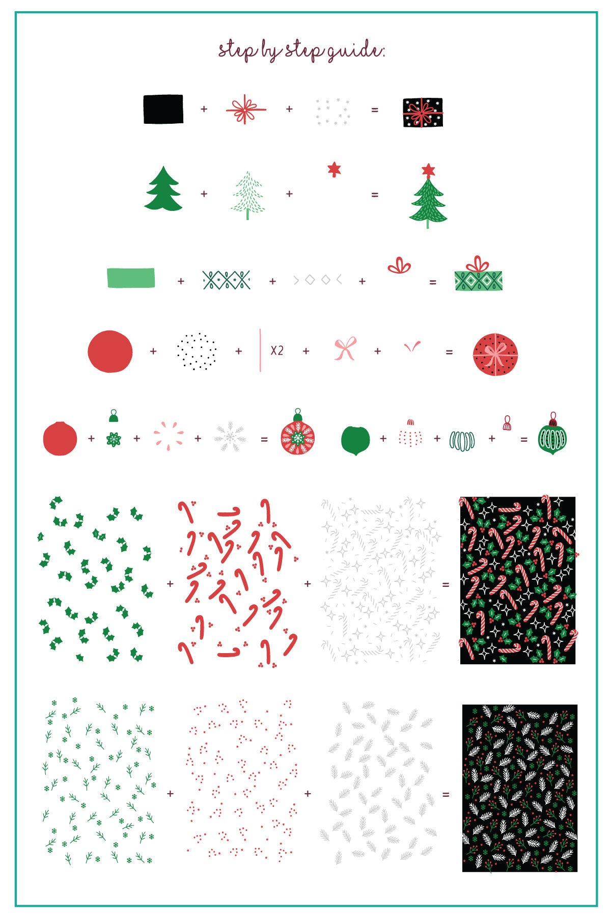 Pretty Paper - Festive (CjSC-78) Etched Nail Art Stamping Plate