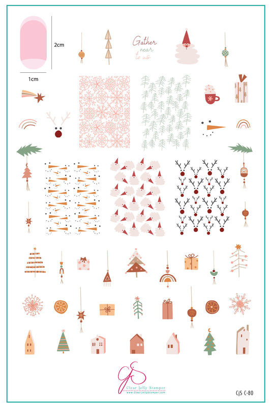 Gather Near to Us (CjSC-80) Etched Nail Art Stamping Plate