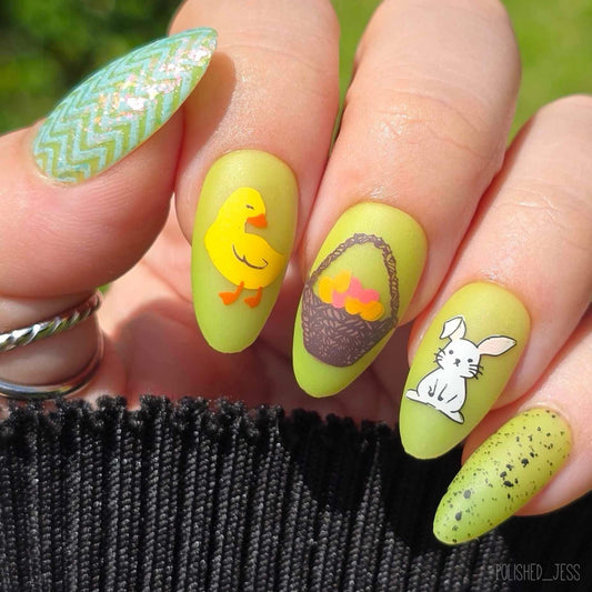 On the Hunt (CjSH-111) Etched Nail Art Stamping Plate