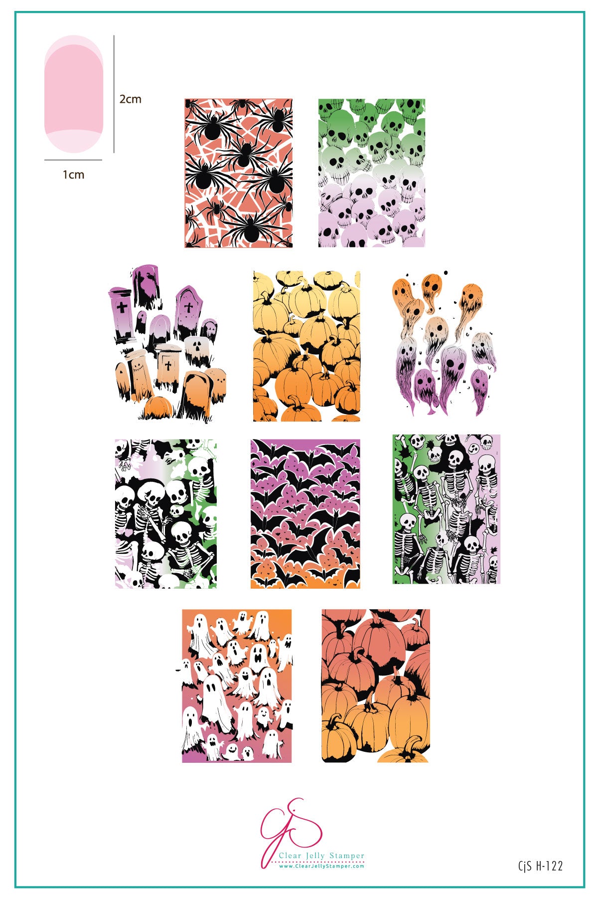Wallpaper - Nightmare Nights (CjSH-122) Etched Nail Art Stamping Plate