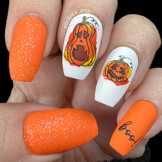 Watercolor Pumpkins (CjSH-99) Etched Nail Art Stamping Plate