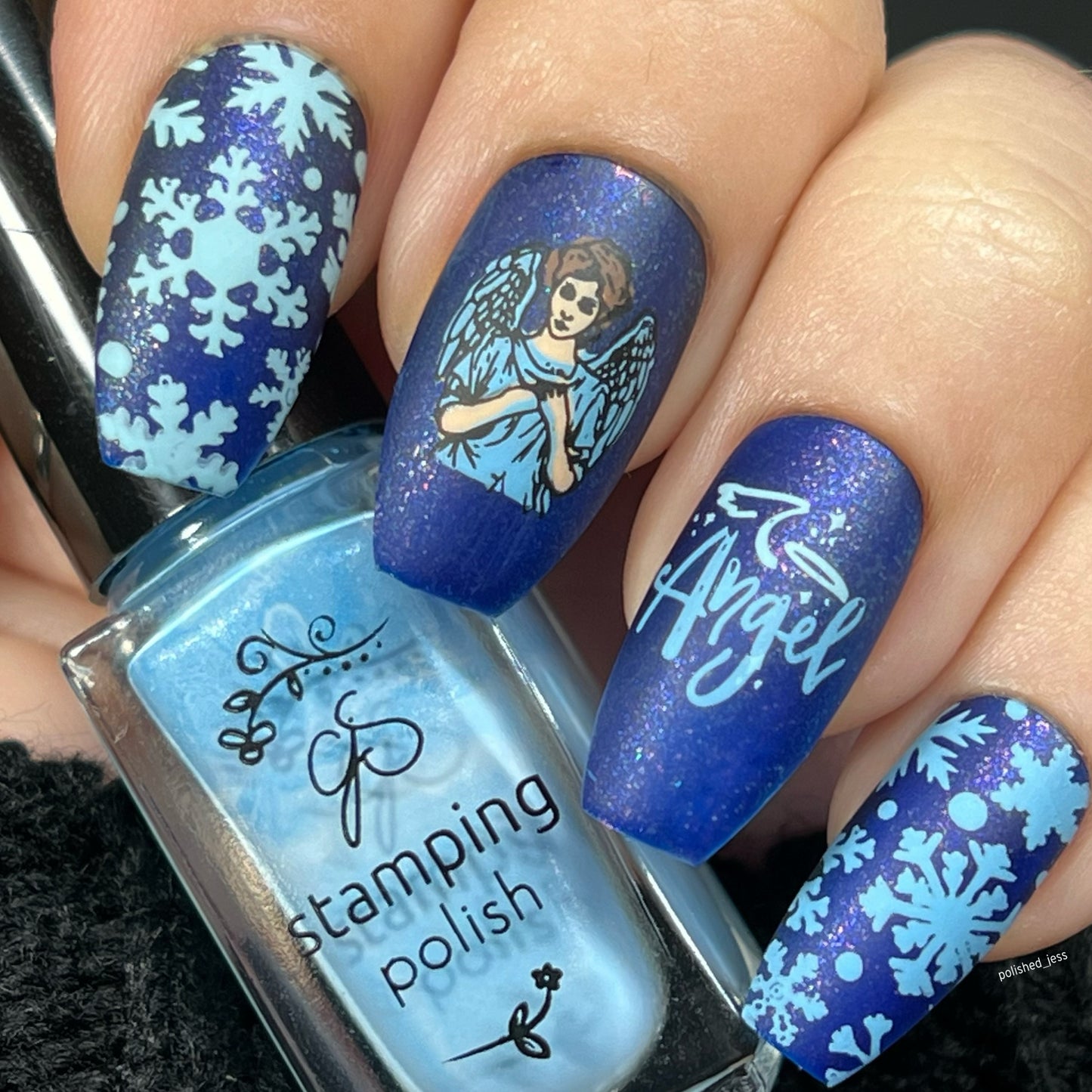 Heavenly Frost (CjSLE-08) Etched Nail Art Stamping Plate
