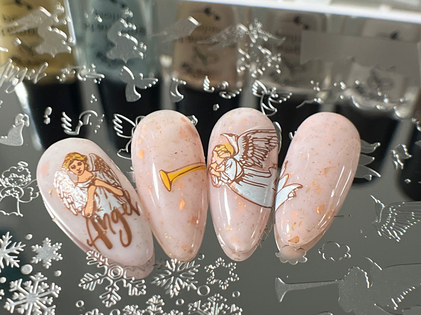 Heavenly Frost (CjSLE-08) Etched Nail Art Stamping Plate
