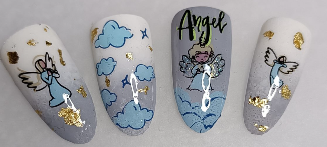 Heavenly Frost (CjSLE-08) Etched Nail Art Stamping Plate