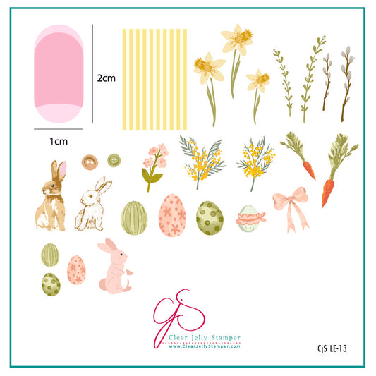 Hoppy Easter (CjSLE-13) Etched Nail Art Stamping Plate