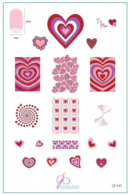 layered-nail-art-stamping-plate-inspo-card-with-colorful-designs-of-hearts-in-all-different-patterns-and-sizes