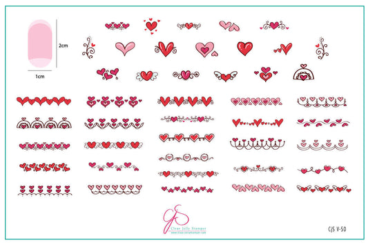 layered-nail-art-stamping-plate-inspo-card-withcolorful-designs-of-hearts-and-heart-patterns