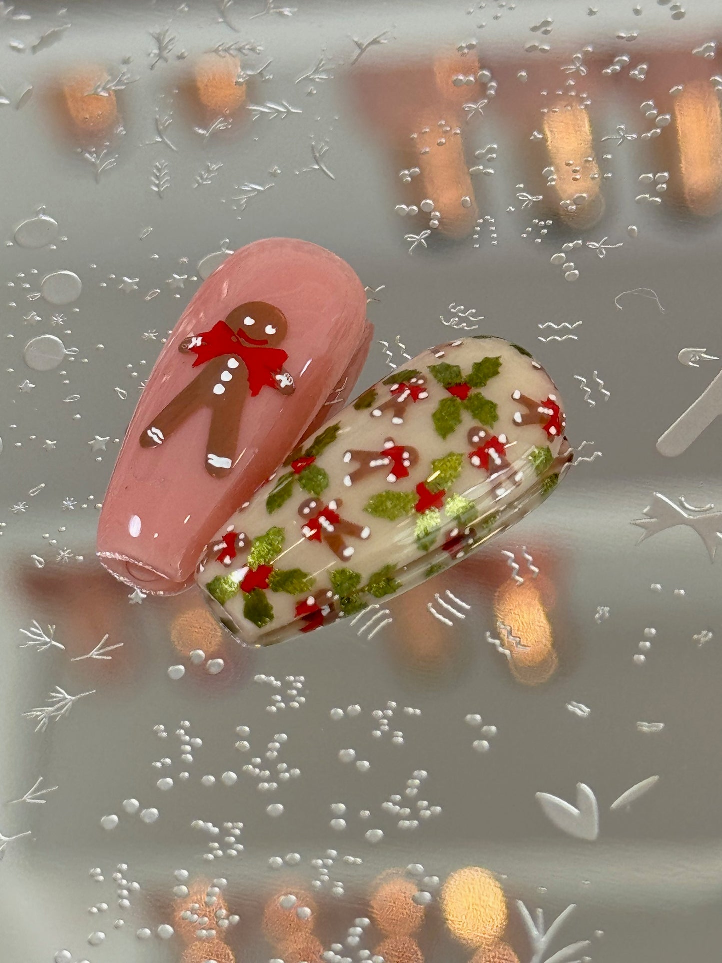 Gifts, Glides, and Holly Vibes - Wallpaper (CjSC-88) Etched Nail Art Stamping Plate