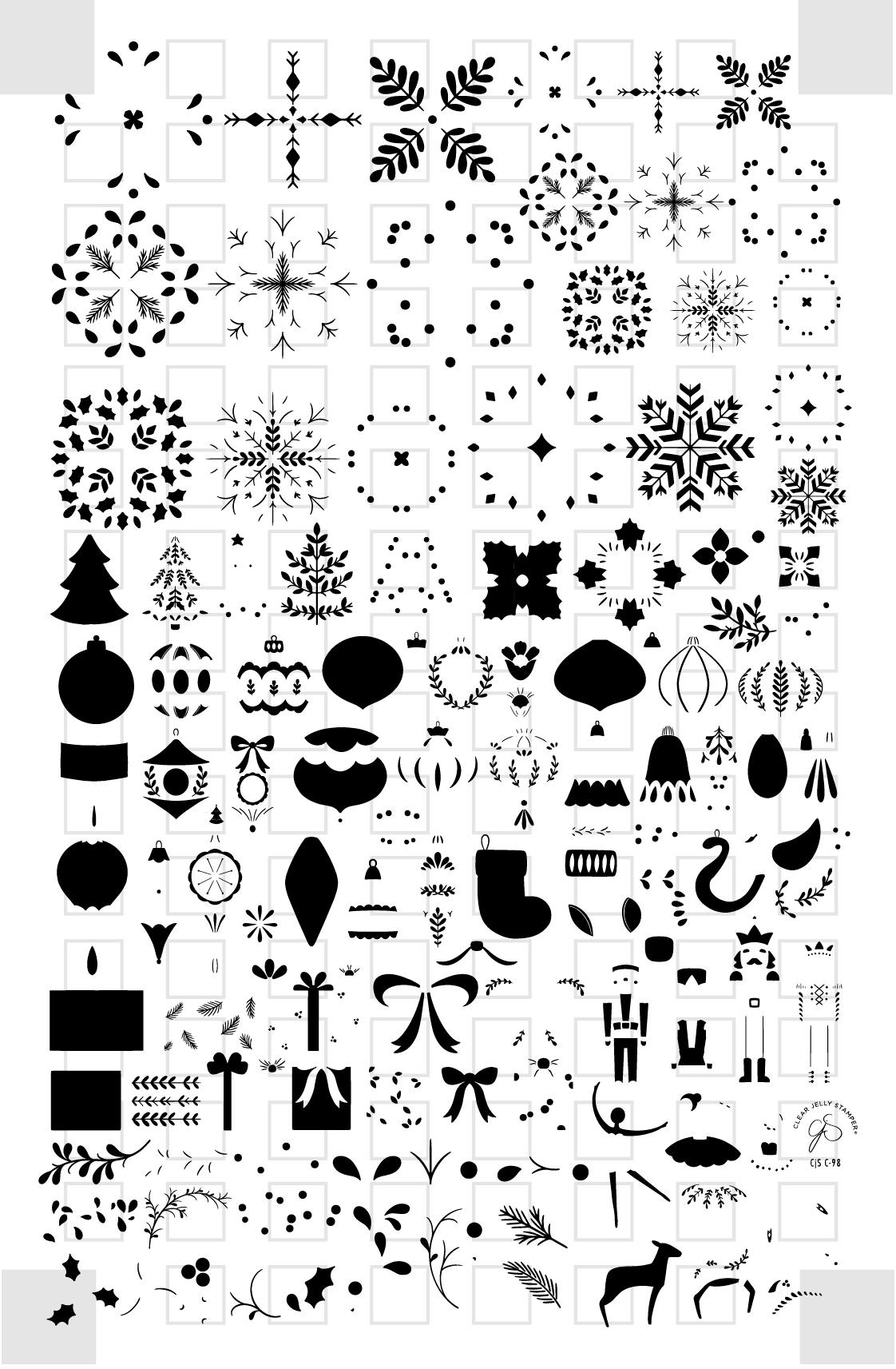 Sugarplum Express (CjSC-98) Etched Nail Art Stamping Plate