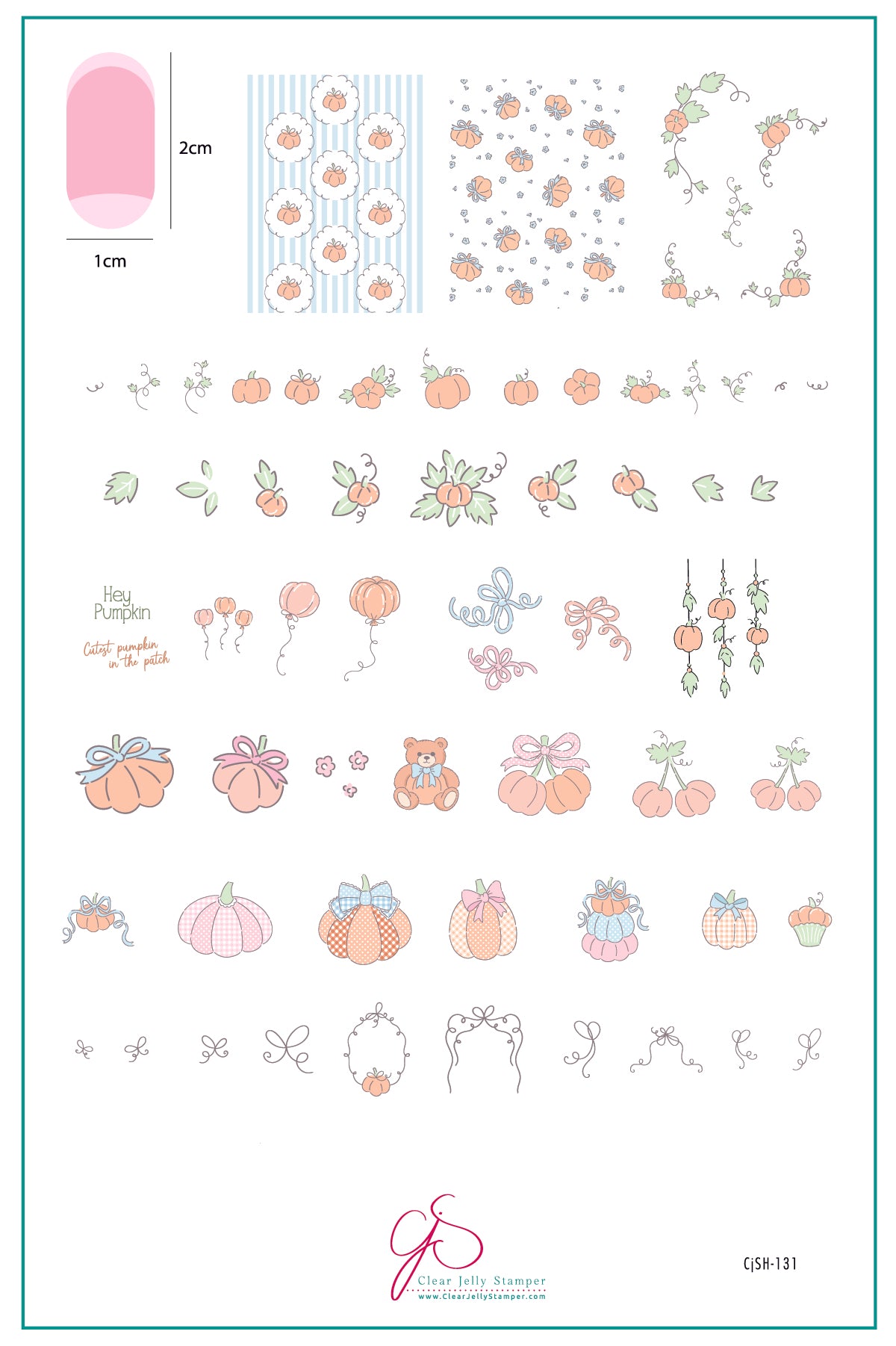 Enchanted Harvest (CjSH-131) Etched Nail Art Stamping Plate