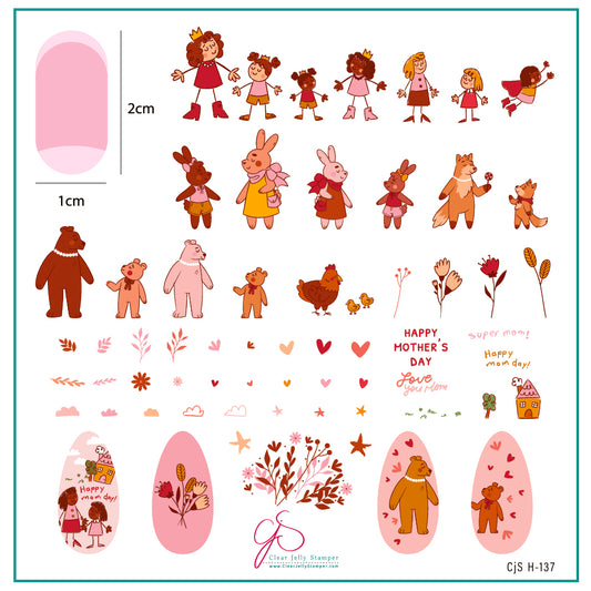 Made for Mom (CjSH-137) Etched Nail Art Stamping Plate